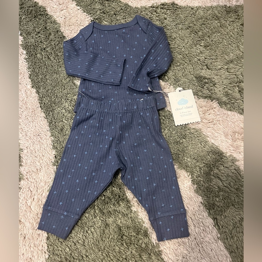 Cloud Island Navy Two-Piece Baby Set